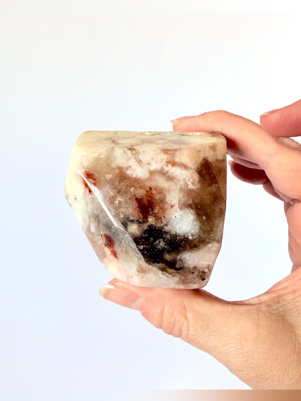 Stunning Fire Quartz Hematoid Quartz Polished Freeform Crystal Specimen 292g